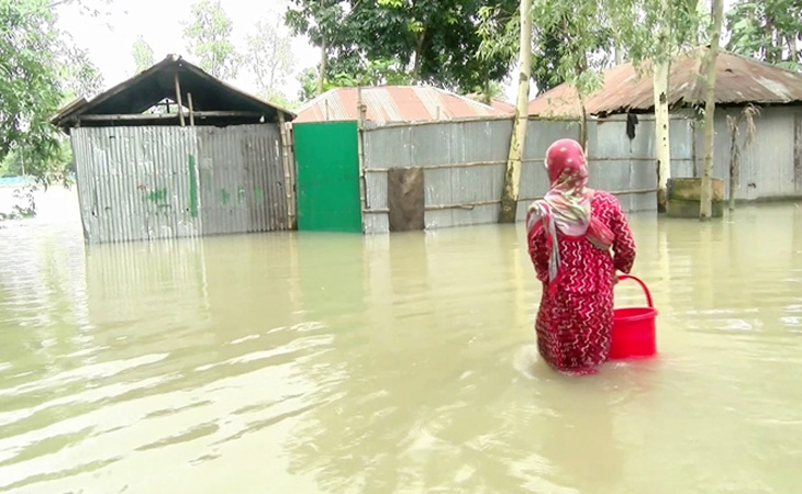কুড়িগ্রামে নিম্নাঞ্চল প্লাবিত, পানিবন্দি ১০ হাজার মানুষ